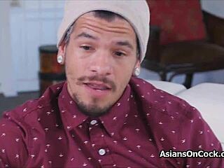 kawaii teen craves sucking that monster asian cock hard