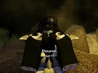 shark dives into rough furry bath creampie adventure in roblox