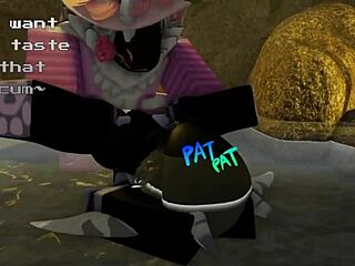 shark dives into rough furry bath creampie adventure in roblox