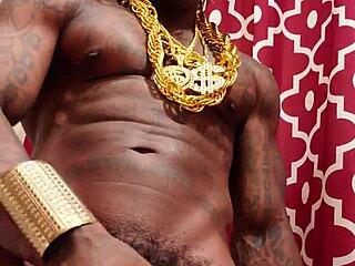 worship this big black hairy monster cock jerking right in your face