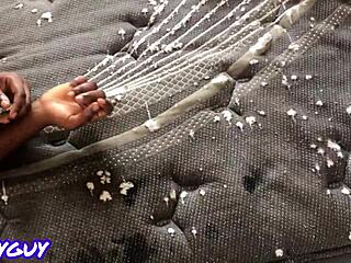 ebony amateur bedroom blowjob on massive black monster cock