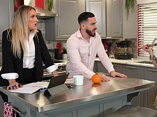 Josie Tucker deepthroats Peter Green's cock instead of playing flute