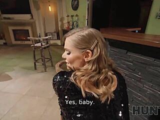 Husband watches wife fucked in staged cuckold pickup