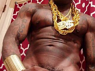 worship this big black hairy monster cock jerking right in your face