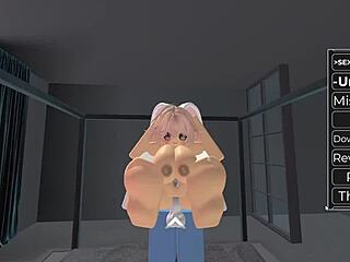 bacon-haired blonde bunny's playful assistance