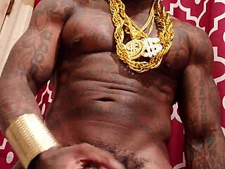 worship this big black hairy monster cock jerking right in your face