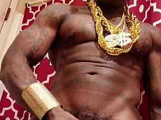 worship this big black hairy monster cock jerking right in your face