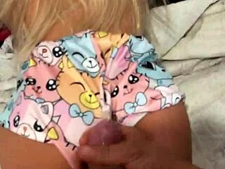 blindfolds boyfriend invites stepmom for sex doll anal fun