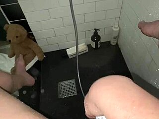 young saudi teen masturbates tight pussy in steamy shower tease