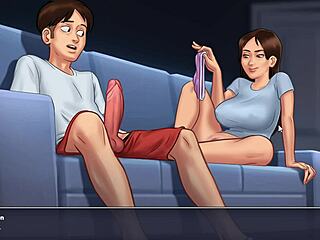 Busty hentai babe creampied deep in steamy shower scene