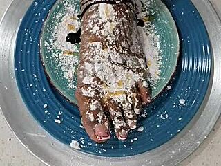 bone appétit on these sexy black bare feet and toes!