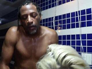 Aline souza drilled hard in sheer red outfit