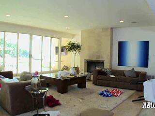 horny 18+ babe teases huge cock hunk fuck