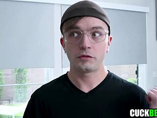 cuckold hubby watches black repairman destroy his wife with massive bbc