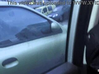 german teen risks cheating fuck in stranger's car on first date 😏🚗💦