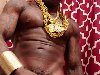 worship this big black hairy monster cock jerking right in your face