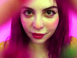 ASMR Russian teen teases with big tits softly