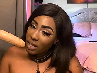 lexi butterfly submits sucking ebony cock off the wall deepthroat