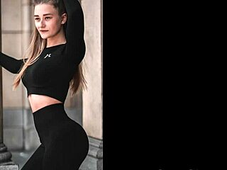 fitness blonde francis kweldam shows athletic ass and big tits