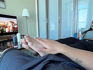 blowjob footjob sex combo