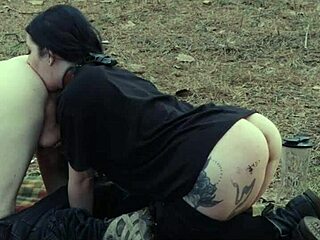 submissive cutie rimjobs then chokes on rough roadside face fucking