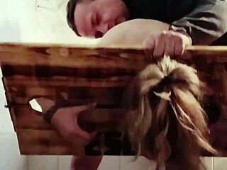 french bdsm slave chained carcan uro masturbates hardcore pov