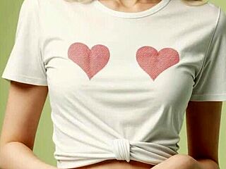 Valentine's Day Model in Shirt and Panties Goes Barefoot!