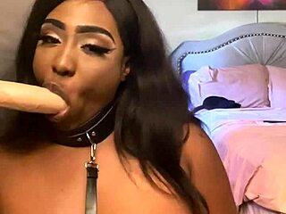 lexi butterfly submits sucking ebony cock off the wall deepthroat