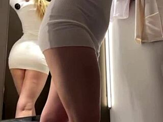 Big Tits 18yo Amateur Fucked Hardcore in Public Fitting Room Masturbating Orgasm