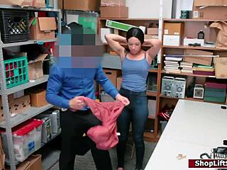 lp officer pounds sneaky ebony shoplifter at work 😈🍑