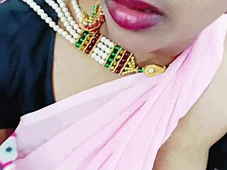 curvy indian milf dirty talks nasty bed sex with lover