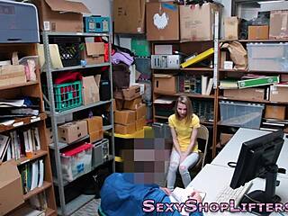 shoplifting teen 18+ gets massive facial spray 💦😈