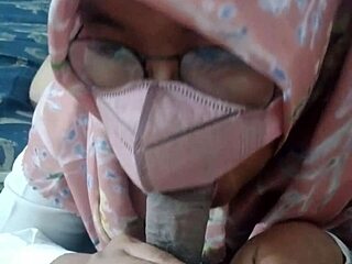 chubby asian auntie riani slurps cock and loves every inch closeup