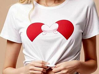 Valentine's Day Model in Shirt and Panties Goes Barefoot!