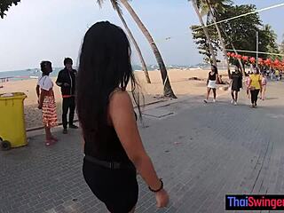 Big ass Thai teen craves tourist's monster cock in amateur fuck fest