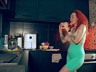 morning kitchen doggystyle pounding cum covered redhead