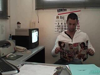 mature spanish slut fucked hard anally during dirty office interview