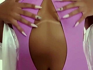Sensual Brunette Latina Flashes Natural Tits in Bedroom Tryst