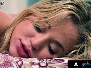 kenna james and blake blossom scissor passionately