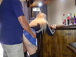 Wanna watch this cute blonde cheat quick under her skirt?