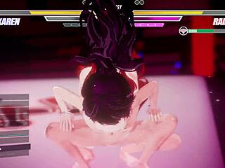 lesbian futanari muff dive anal licking battle