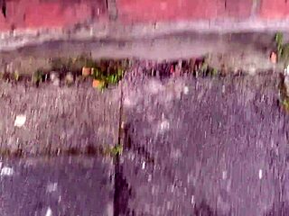 oops peeing my jeans outdoors so wet now