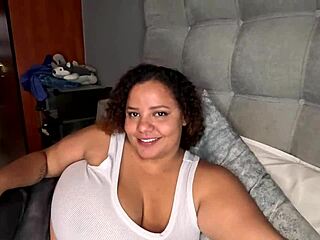 Brown BBW Chews Gum Blows Bubbles Toys Huge Pussy