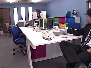 Why does the sleazy boss crave his secretary's hairy blowjob submission?