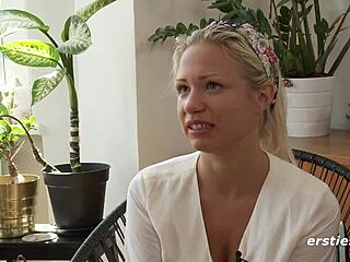 Gabi's Naughty Bedroom Toy Play with Shaved Pussy