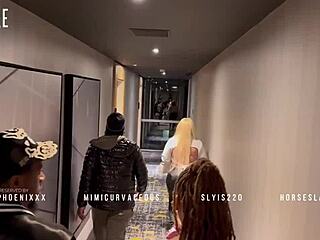 four big booty black asses twerking in rough group monster cock fuckfest