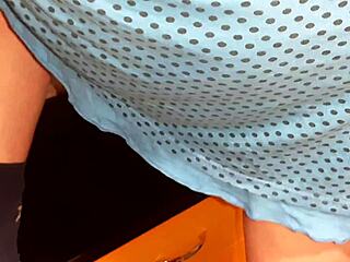 Plump Kitchen Slut Accidentally Flashes Fat Pussy Cleaning