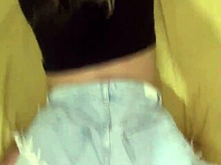 Big Ass Amateur Fucked Doggystyle In Shorts!