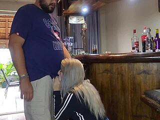 Wanna watch this cute blonde cheat quick under her skirt?