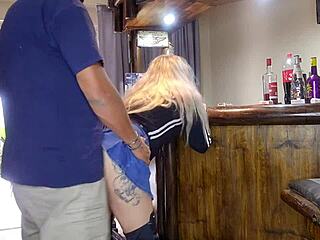 Wanna watch this cute blonde cheat quick under her skirt?